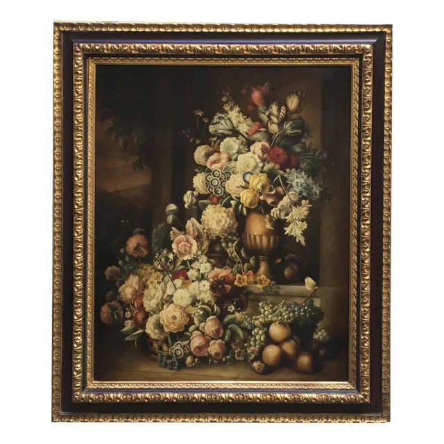 Carlo De Tommasi, Dutch School Floral Still Life, Oil on Canvas, 2013 For Sale