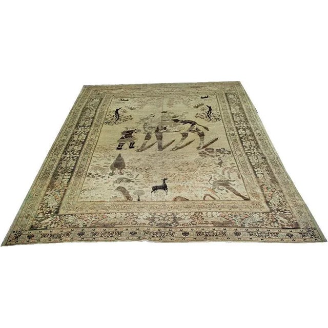 This could be the most unusual pictorial Persian Haji Jalili Style Tabriz that we have ever seen, I am sure there is a...