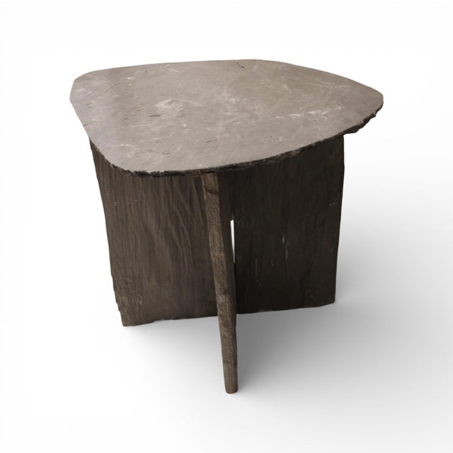 French Mid 20th Century French Slate Table - Triangular For Sale - Image 3 of 5