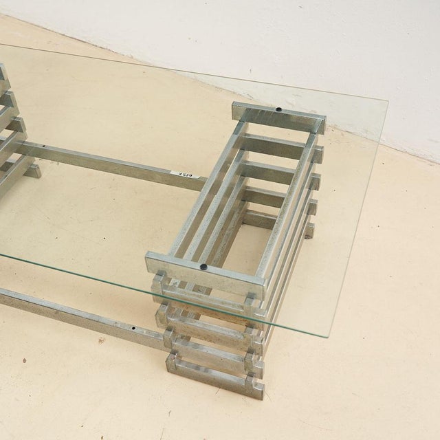 Designer Coffee Table with Chromed Base For Sale - Image 5 of 9