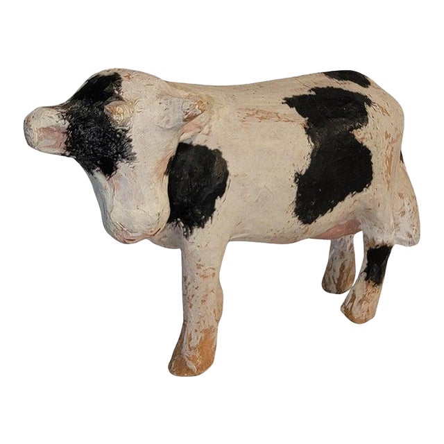 Antique Paper Mache Cow For Sale