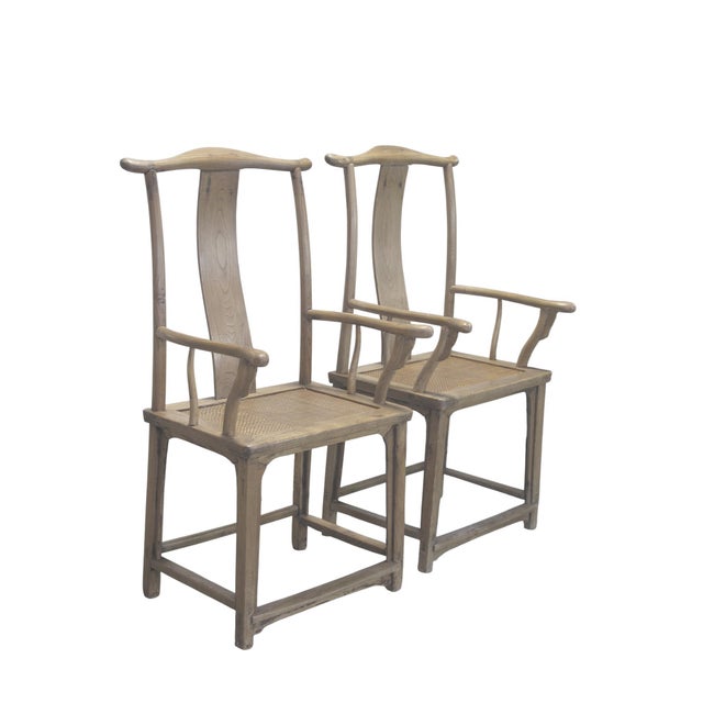 Contemporary Pair of Antique Official's Hat Armchairs For Sale - Image 3 of 10