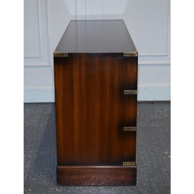 Vintage Military Campaign Brass Sideboard from Jansen of London For Sale - Image 11 of 15