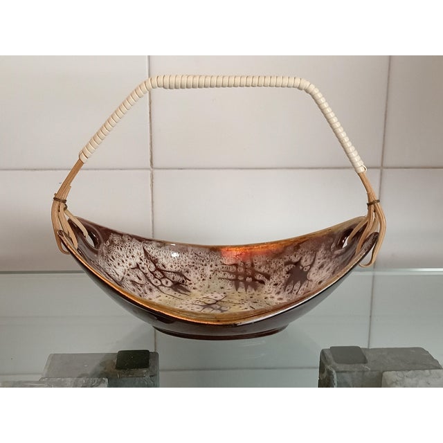 1950s Vintage Ceramic Basket from Carstens, 1950s For Sale - Image 5 of 5