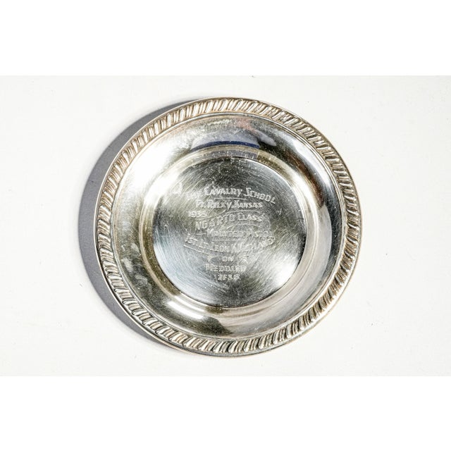 Rare Collection Miniature Sterling Silver Antique Trophy Pin Dish Tray Horse Calvary School Ft. Riley Kansas Militaria Interest For Sale - Image 13 of 16