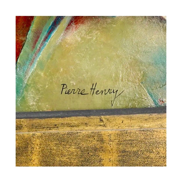 Pierre Henry, Large Surrealist French Expressionist Oil Painting Moody Boys Pierre Henry, c. 20th century For Sale - Image 14 of 14