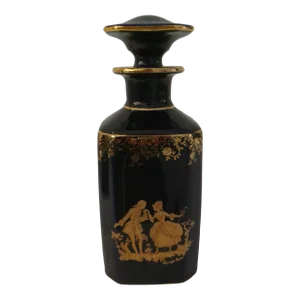1970s 22k Cobalt Blue Limoges France Decanter