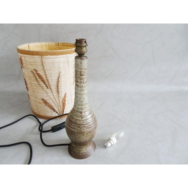 Brown Ceramic Table Lamp from Jean Tessier Atelier du Cep, 1960s For Sale - Image 8 of 11