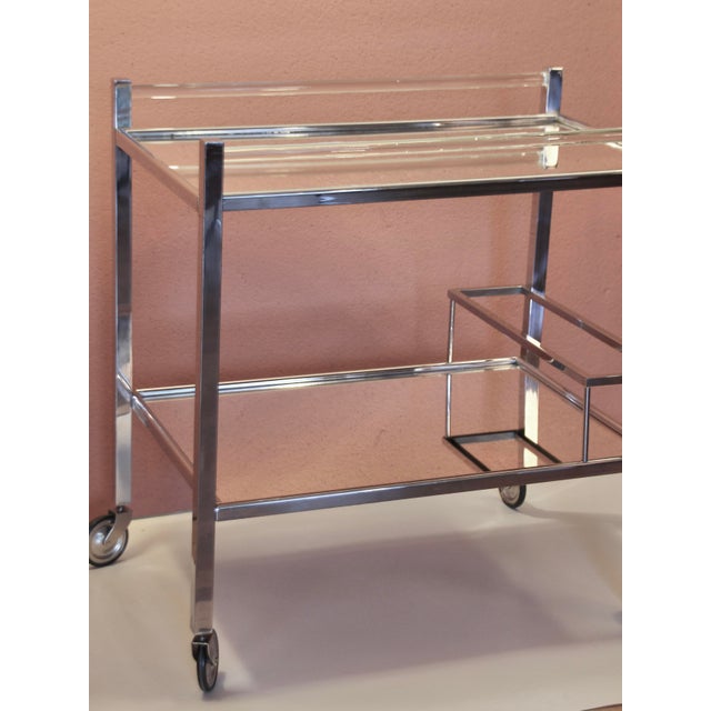 Jacques Adnet Art Deco Bar Cart attributed to Jacques Adnet, 1930s For Sale - Image 4 of 13