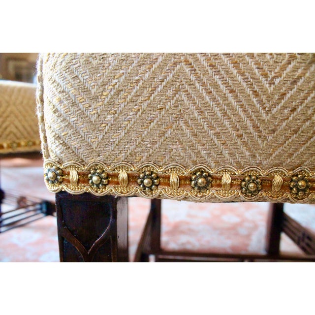 Pair of Georgian Period Chinese Chippendale Fretwork Legged Benches For Sale - Image 10 of 14