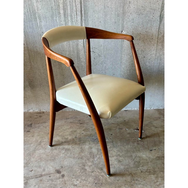 Mid-Century Modern Vintage Mid-Century Modern Walnut Armchair Attributed to Laurence Peabody For Sale - Image 3 of 10