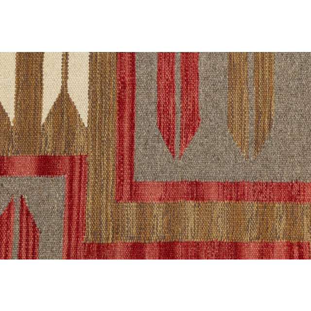 Hand-Knotted Modern Navajo Style Grey Wool Rug - Geometric Arrow Motif - 9x12 For Sale - Image 11 of 11