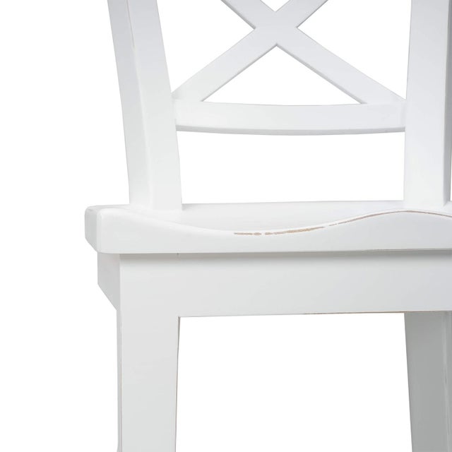 French Provincial White Counter Stool For Sale - Image 4 of 7