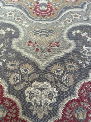 Yard Robert Allen Grainnes Charm Tapestry Upholstery Fabric Red Umber 9 Available
