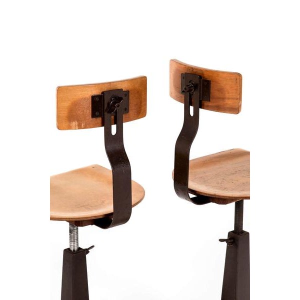 Wood Singer Machinist Work Chairs, Set of 2 For Sale - Image 7 of 18