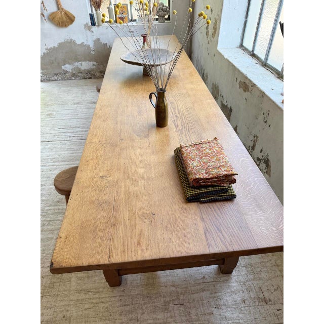 Farmhouse Table in Oak, 1950s For Sale - Image 11 of 18