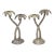 Vintage Coastal 1970's Godinger Silver Plate Palm Tree Candlesticks Pair Of For Sale