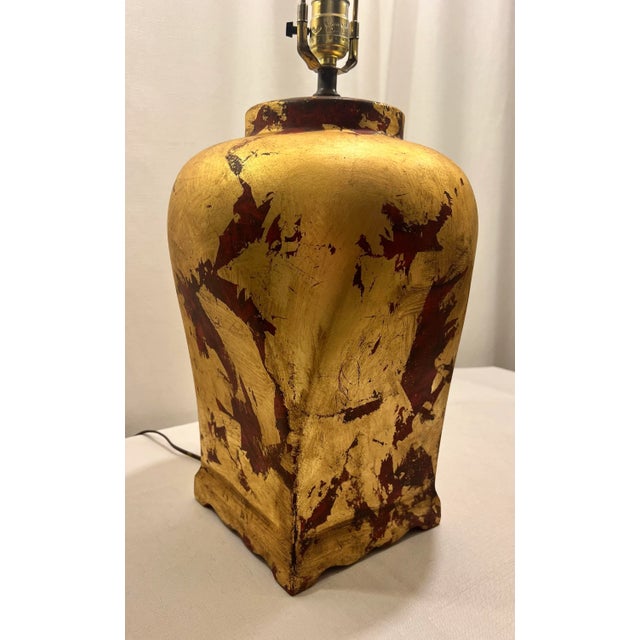 Vintage Tony Duquette Style Newly Painted Red Ginger Jar Lamp by Turtle and Crane – Bespoke Chinoiserie Homage For Sale - Image 9 of 12