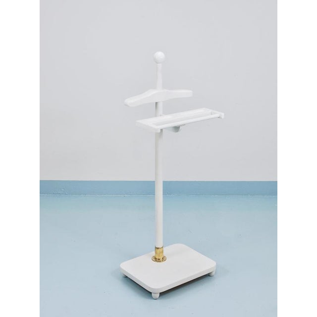 Art Nouveau White and Brass Valet Jugendstil Clothing Stand, Vienna, Austria, 1920s For Sale - Image 10 of 15