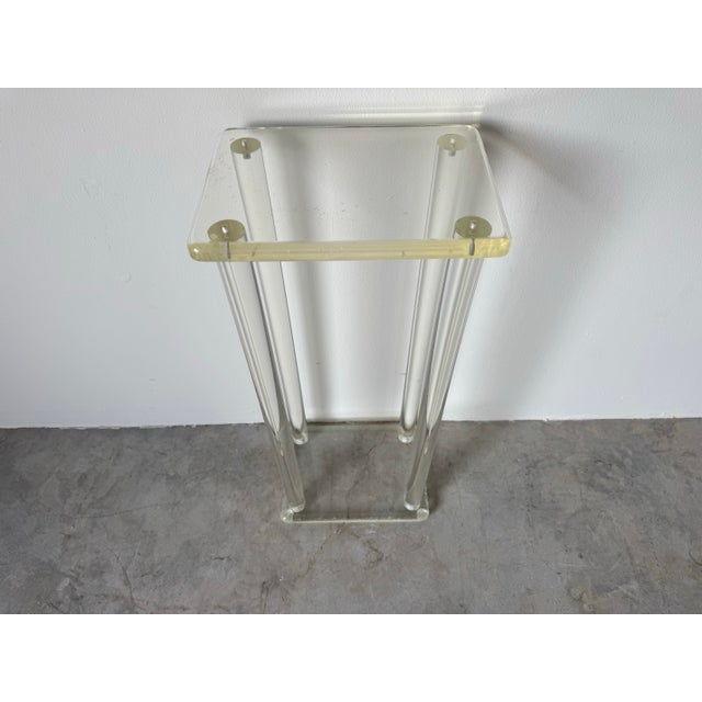 70’s Vintage Rectangular Lucite Display Pedestal For Sale - Image 9 of 12