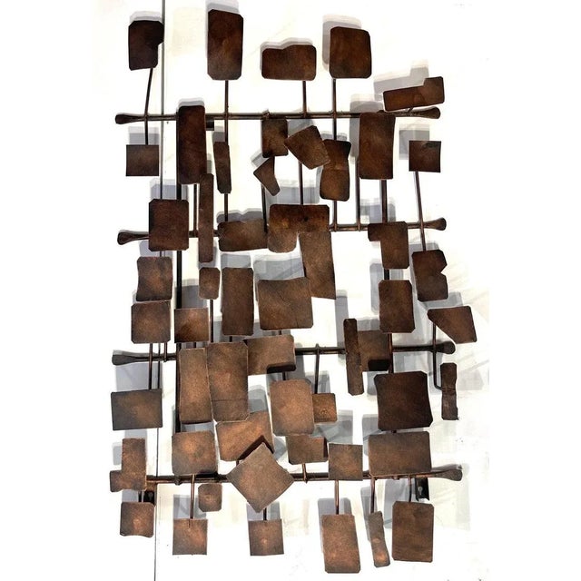 Late 20th Century Bronzed Abstract Wall Sculptures in the Style of Curtis Jere - a Pair For Sale - Image 9 of 12