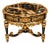 Black & Gold Grandeur – Oversized French Baroque Center Table With Dramatic Marble-Effect Top & Ornate Gilded Details For Sale