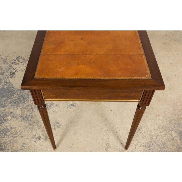 Mid-20th Century French Louis XVI Writing Desk in Mahogany & Leather For Sale - Image 12 of 18