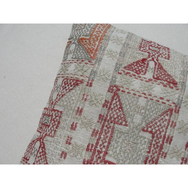 White 1980s Kilim Pillow Cover For Sale - Image 8 of 10
