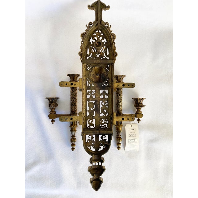 Renaissance Mid 19th Century Renaissance-Style Four-Light Candelabra Sconces - Set of 2 For Sale - Image 3 of 6
