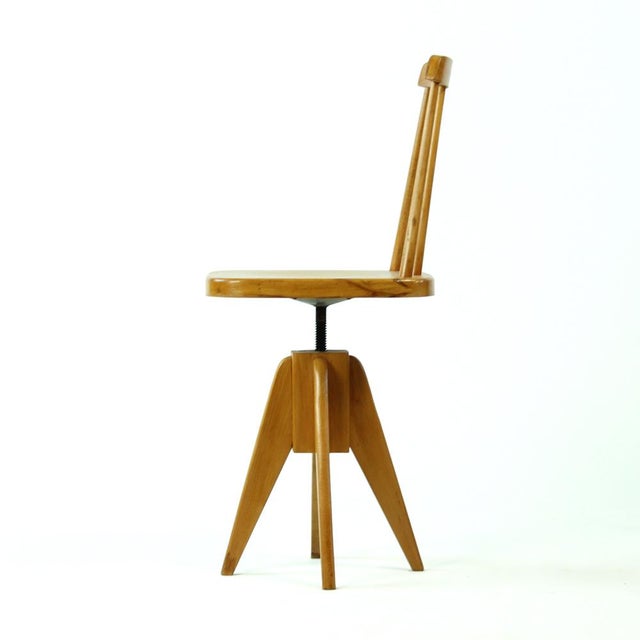 1960s Vintage Swivel Piano Stools, Czechoslovakia, 1960s, Set of 4 For Sale - Image 5 of 13