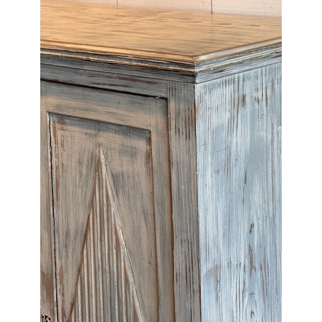 1920s Vintage Swedish Painted Cabinet For Sale - Image 5 of 11