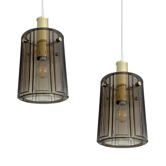Vintage Pendant Lights in Glass from Glashütte Limburg, 1970s, Set of 2 For Sale - Image 15 of 15