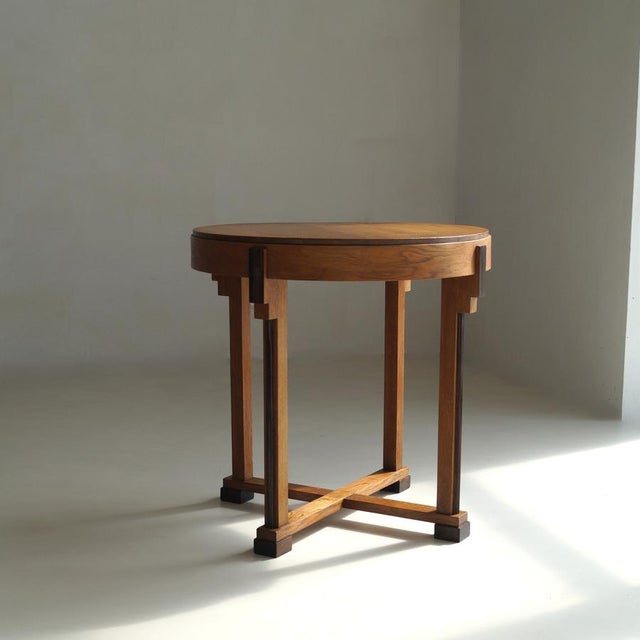 Modern Dutch Art Deco Modernist Side Table with Macassar Ebony Details, 1920s For Sale - Image 3 of 14