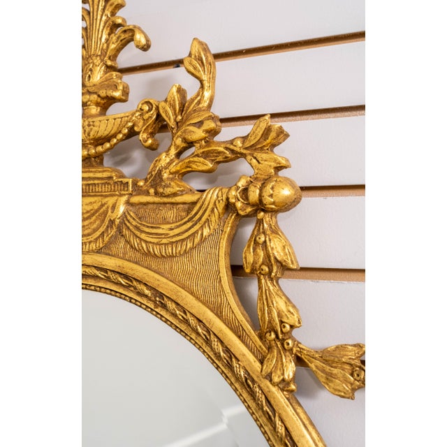 Glass Pair Friedman Brothers Model 6769 Adam Style Mirrors For Sale - Image 7 of 11