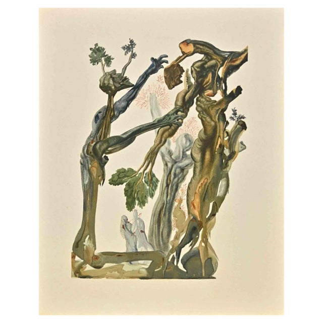 Dali, The Suicides, Woodcut Print, 1963 For Sale