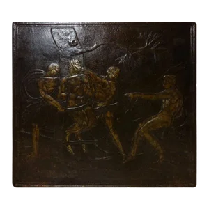 18th Century French Cast Iron Fireplace Back or Fire Back