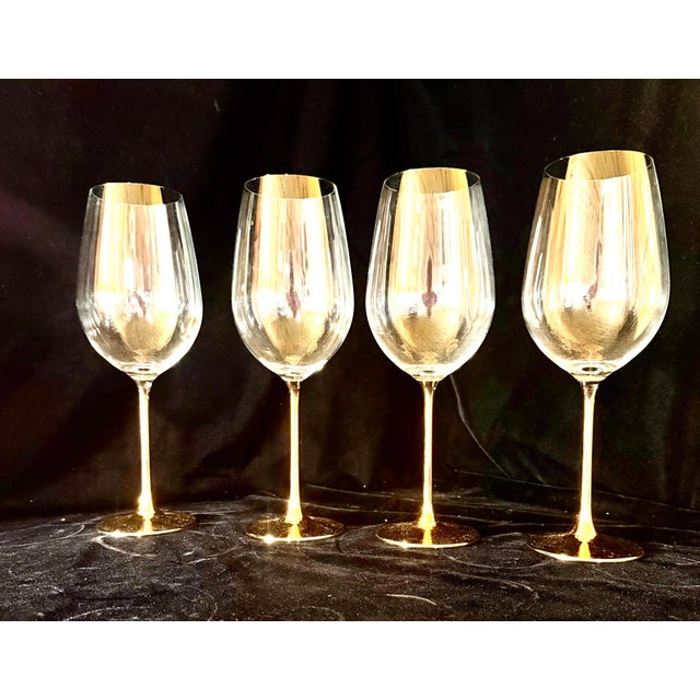 Metal 1990s Copper-Stemmed Wine Glasses - Set of 4 For Sale - Image 7 of 11