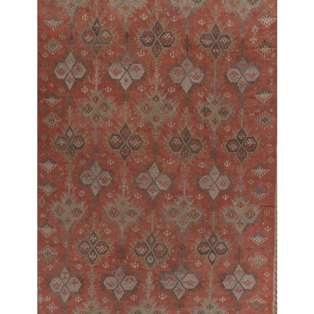 Turkish Vintage Turkish Kilim 9' X 14' For Sale - Image 3 of 8