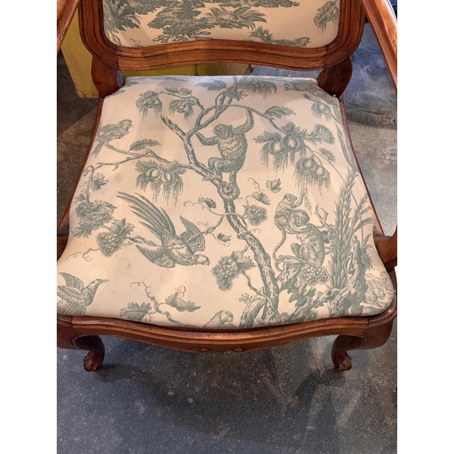 Pair of 19th Century French Walnut Armchairs For Sale - Image 9 of 13