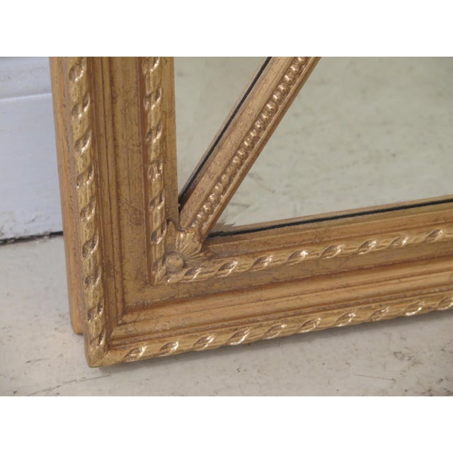 2010s Friedman Brothers Rectangular Gold Beveled Glass Mirror For Sale - Image 5 of 8