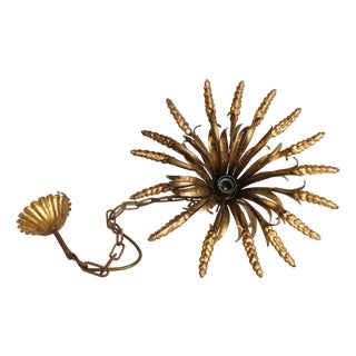 Gilded Wheat Sheaf Chandelier from Hans Kögl, 1960s For Sale