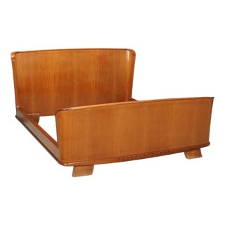 Vintage Bed in Mahogany, 1950s For Sale