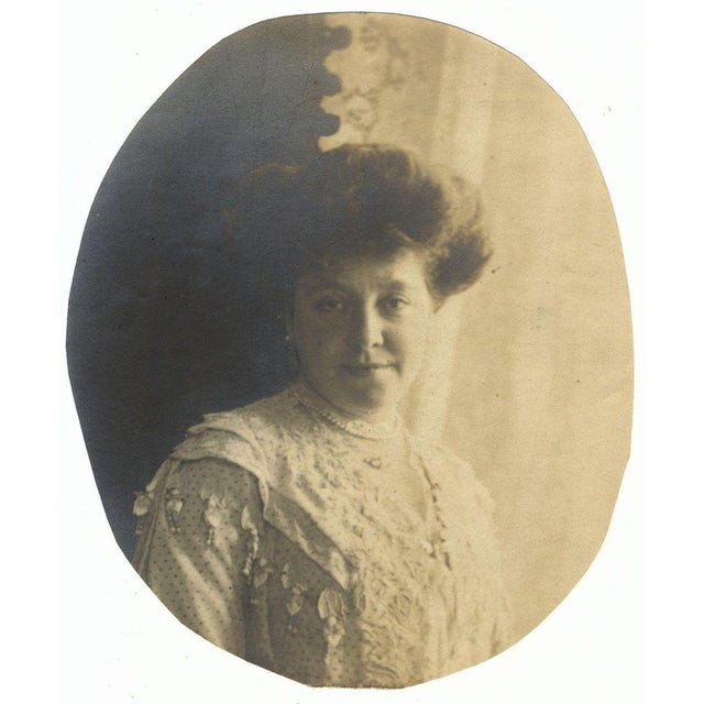 An original early 20th-century graphite drawing, Count Mario Grixoni, Oval Portrait of an Edwardian Lady.A fine small...