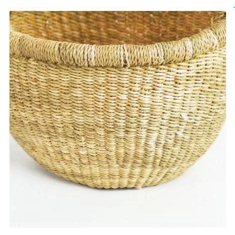 Medium African Basket | Bolga Basket | Ghana Basket | Storage |Market Basket | Picnic |Woven Basket |Plant Pot |Magazine Basket | Harvest Basket For Sale - Image 4 of 9