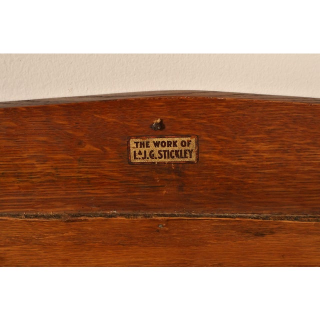 L. & J.G. Stickley Arts And Crafts Oak Wall Mirror For Sale - Image 15 of 18