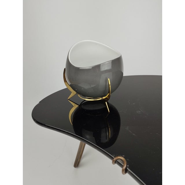 Porcelain Bowl with Brass Tripod Stand from KPM Krister, Germany, 1950s For Sale - Image 13 of 14
