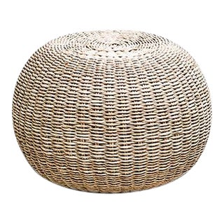 Four Hands Besra Ottoman, Khaki For Sale