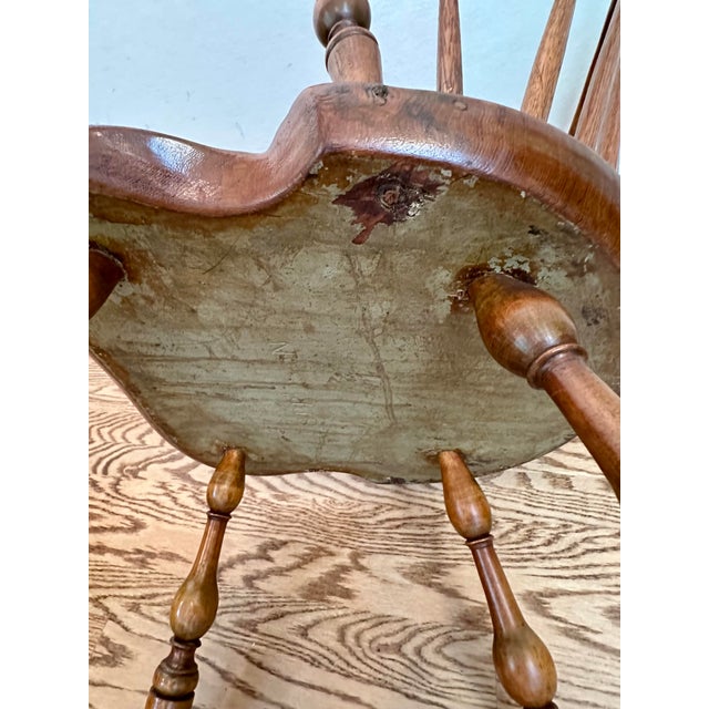 Rare Antique Continuous-Arm John Sprosen Windsor Chair C. 1790 For Sale - Image 10 of 10