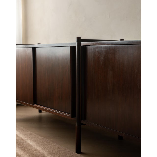 Rosewood Archimede Sideboard by Hirozi Fukuoh for Gavina, 1960s For Sale - Image 6 of 18