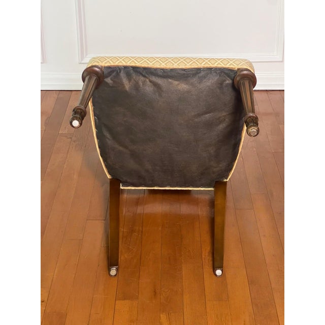 French Walnut Boudoir, Vanity Chair With Floral Inlay, C. 1900s For Sale - Image 16 of 16